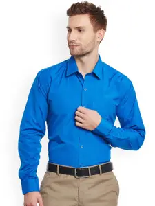 English Navy Men Slim Fit Opaque Formal Shirt