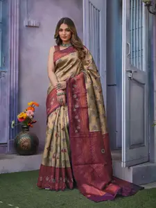 Areca Designer Paisley Zari Pure Silk Designer Banarasi Saree