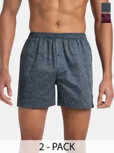 Jockey Pack of 2 Mercerized Cotton Printed Inner Boxers With Ultrasoft Waistband-8222