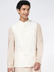 indus route by Pantaloons Embroidered Woven Nehru Jacket