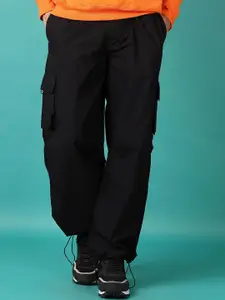 V-Mart Men Cotton Mid-Rise Regular Fit Cargos Trousers