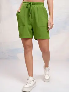 Tokyo Talkies Women Self Design High-Rise Regular Fit Shorts