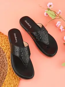 DressBerry Women Open Toe Flats with Laser Cuts