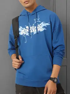 Kook N Keech Printed Oversized Hooded Sweatshirt