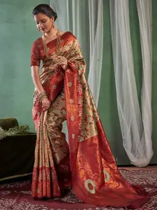 Areca Designer Ethnic Motifs Zari Pure Silk Banarasi Saree