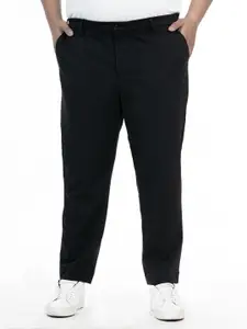 The Pant Project Bangalore Black Slim-Fit Wrinkle-Free Power-Stretch Knitted Trousers