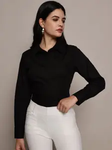 French Connection Women Premium Slim Fit Opaque Casual Shirt