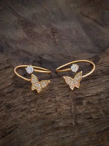 Kushal's Fashion Jewellery Embellished Bridal Blue Teardrop Shaped Studs