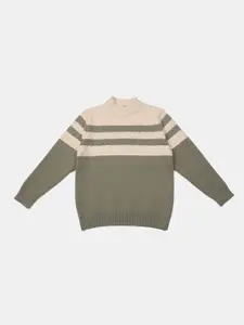 Albion By CnM Boys Striped Woollen Long Sleeves Pullover