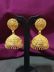 Efulgenz Gold-Plated Contemporary Jhumkas