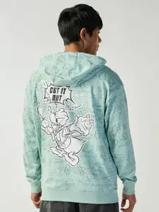 Bewakoof Men Printed Hooded Sweatshirt