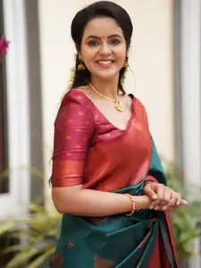 Areca Designer Ethnic Motifs Zari Pure Silk Designer Banarasi Saree