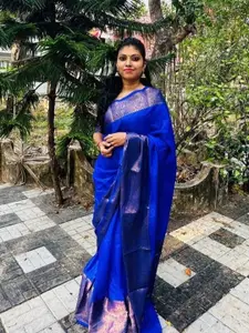 Areca Designer Ethnic Motifs Zari Pure Silk Designer Banarasi Saree