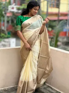 Areca Designer Woven Design Zari Pure Silk Designer Banarasi Saree