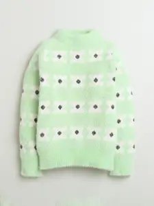 Tiny Girl Girls Printed Turtle Neck Pullover