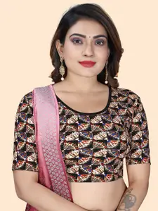 SHREEJI DESIGNER Printed Stretchable Ready Made Saree Blouse
