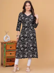 DRESSAR Floral Printed Regular Straight Kurta