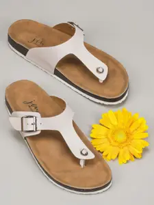 JM Looks Women Open Toe Flats with Buckles