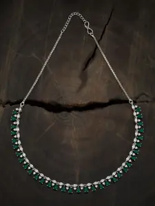 Kushal's Fashion Jewellery Copper Rhodium-Plated Necklace