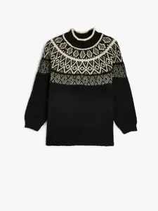 Koton Boys Round Neck Long Sleeves Cable Knit Pullover Sweater