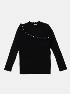 Albion By CnM Girls Round Neck Woollen Pullover Sweaters