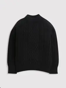 Tiny Girl Girls Cable Knit Round Neck Pullover Sweater