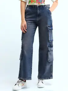 Flying Machine K-Street X High Rise Baggy Cargo Jeans