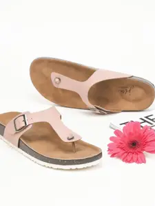 JM Looks Women Open Toe Flats with Buckles