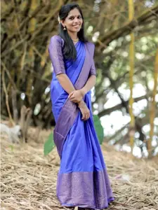 Areca Designer Floral Zari Pure Silk Banarasi Saree