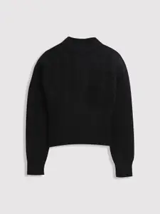 Tiny Girl Girls Cable Knit Round Neck Long Sleeves Pullover