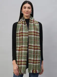 HANDICRAFT PALACE Women Checked Printed Tasselled Scarf