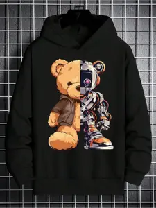 BAESD Girls Printed Hooded Sweatshirt