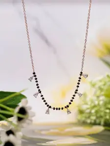 SWASHAA Kunika 18K Gold-Plated Cubic Zirconia Studded Minimal Necklace