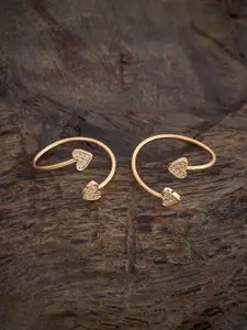 Kushal's Fashion Jewellery Gold-Plated Cubic Zirconia Toe Rings