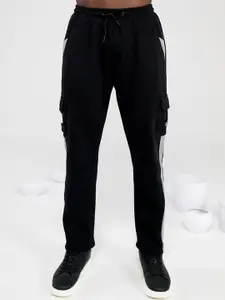 EDRIO Men Smart-Tech Colourblocked Regular Fit Track Pants