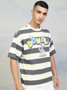 HIGHLANDER Men Donald Duck Printed Drop Shoulder Sleeves Tshirt