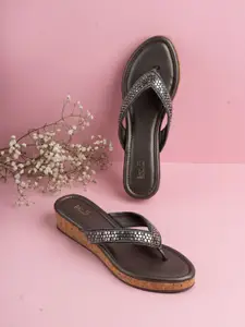 Inc 5 Women Embellished Wedge Heel Sandals