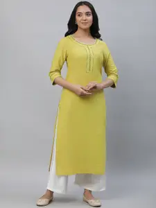 AURELIA Women Striped Gotta Patti Kurta