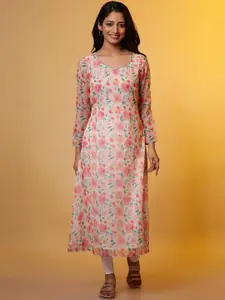 AURELIA Women Floral Printed Gotta Patti Kurta