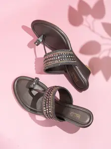 Inc 5 Women Embellished Ethnic Wedge Sandals