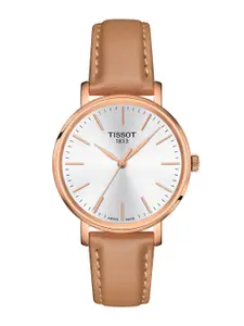 TISSOT Women Dial & Leather Straps Analogue Watch T1432103601100