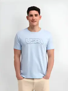 U.S. Polo Assn. Denim Co. Men Brand Logo Printed Round Neck Cotton T-shirt