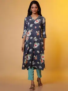 AURELIA Women Floral Printed Sequinned Kurta