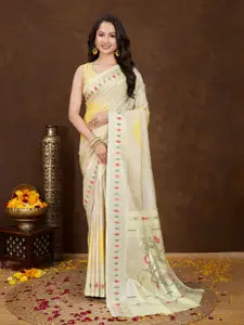 Rekha Maniyar Woven Design Zari Khandua Silk Banarasi Saree