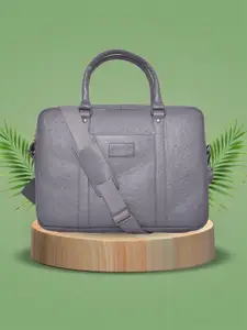 OLIVE MIST Adults Textured Leather Laptop Bag