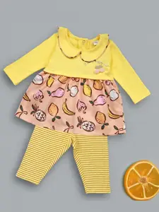 Babys Day Girls Printed Top with Leggings