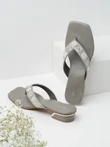 Inc 5 Women Embellished Block Heel Sandals