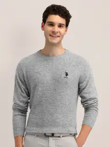 U.S. Polo Assn. Men Printed Woollen Pullover