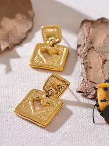 MEENAZ Gold-Plated Contemporary Studs Earrings