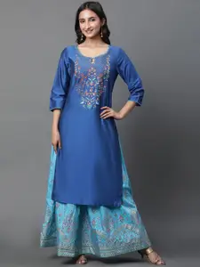 AURELIA Women Geometric Thread Work Kurta